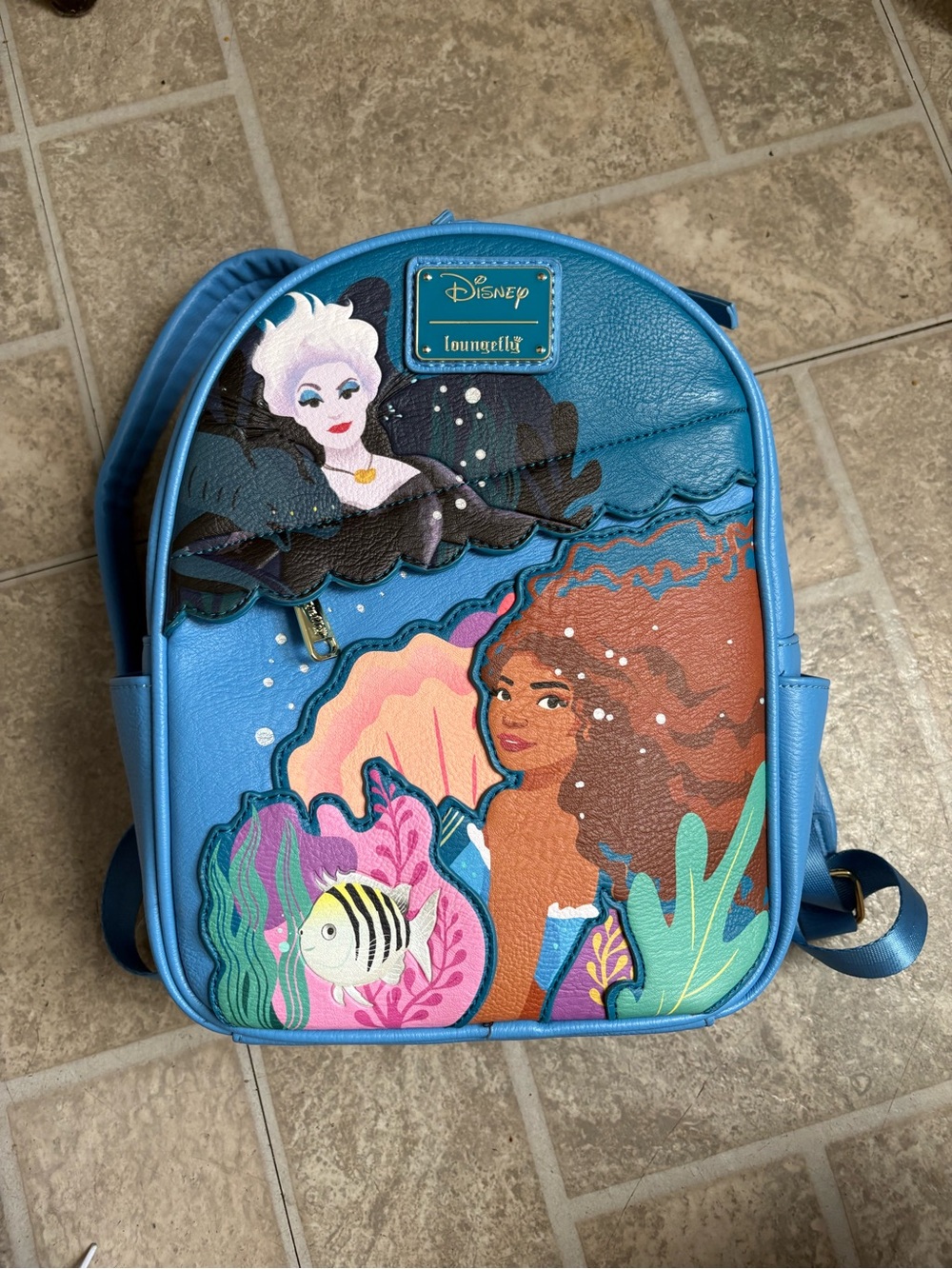 Loungefly Blue Disney The Little Mermaid Ursula & Princess Ariel Mini Backpack